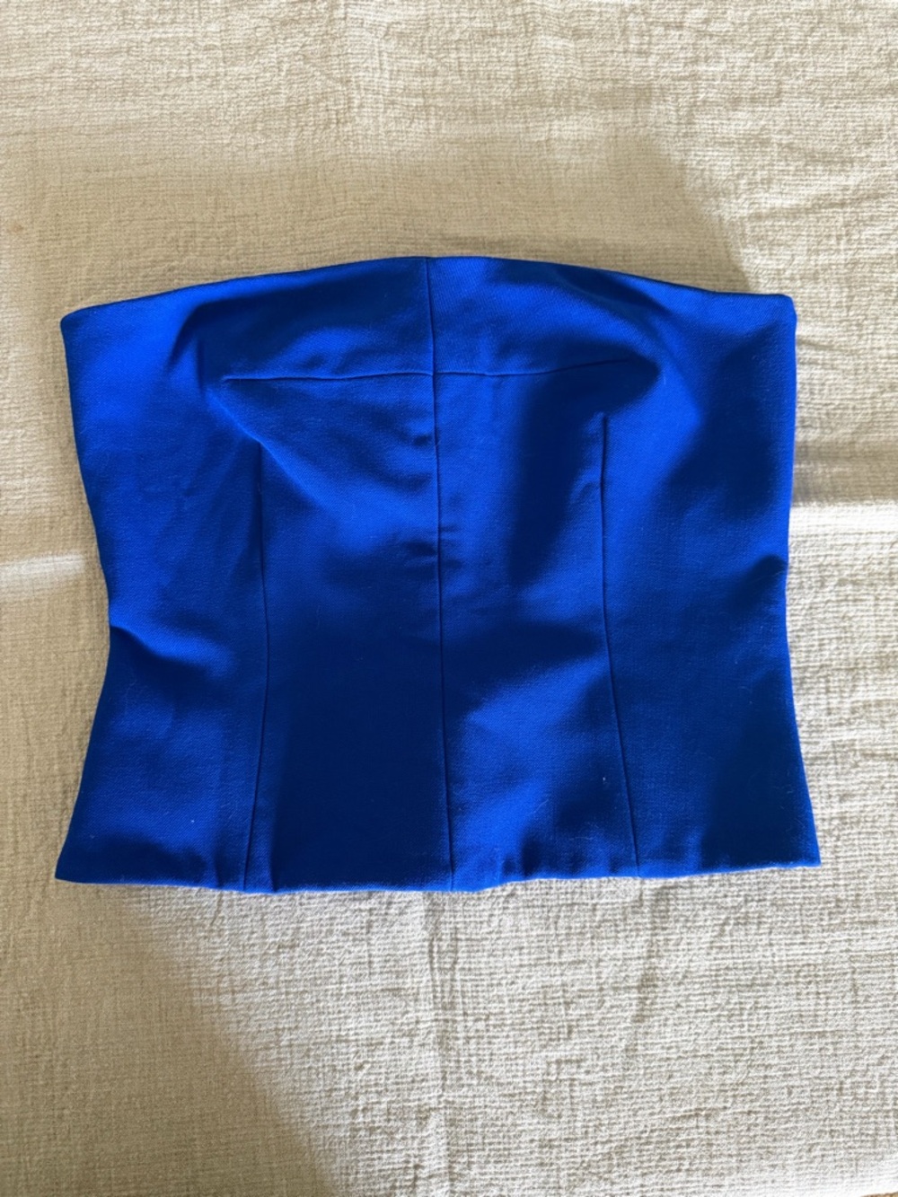 Zara Cobalt Strapless Bustier Top